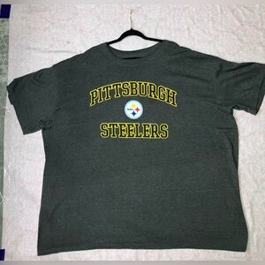 Majestic Athletic Charcoal Gray Men’s 6X Pittsburgh Steelers T-Shirt